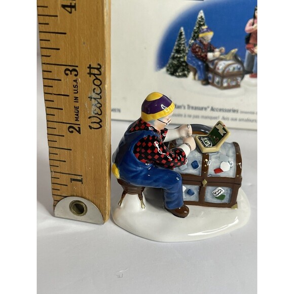 Dept 56 Snow Village “Another Man’s Treasure” Set Of 2 Shoppers Missing One BOX - Picture 10 of 11
